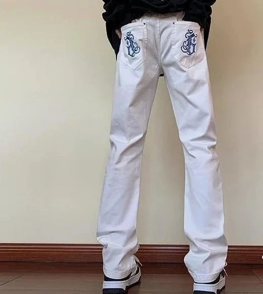 Unbranded Jeans Loose-fit graphic printed — 34