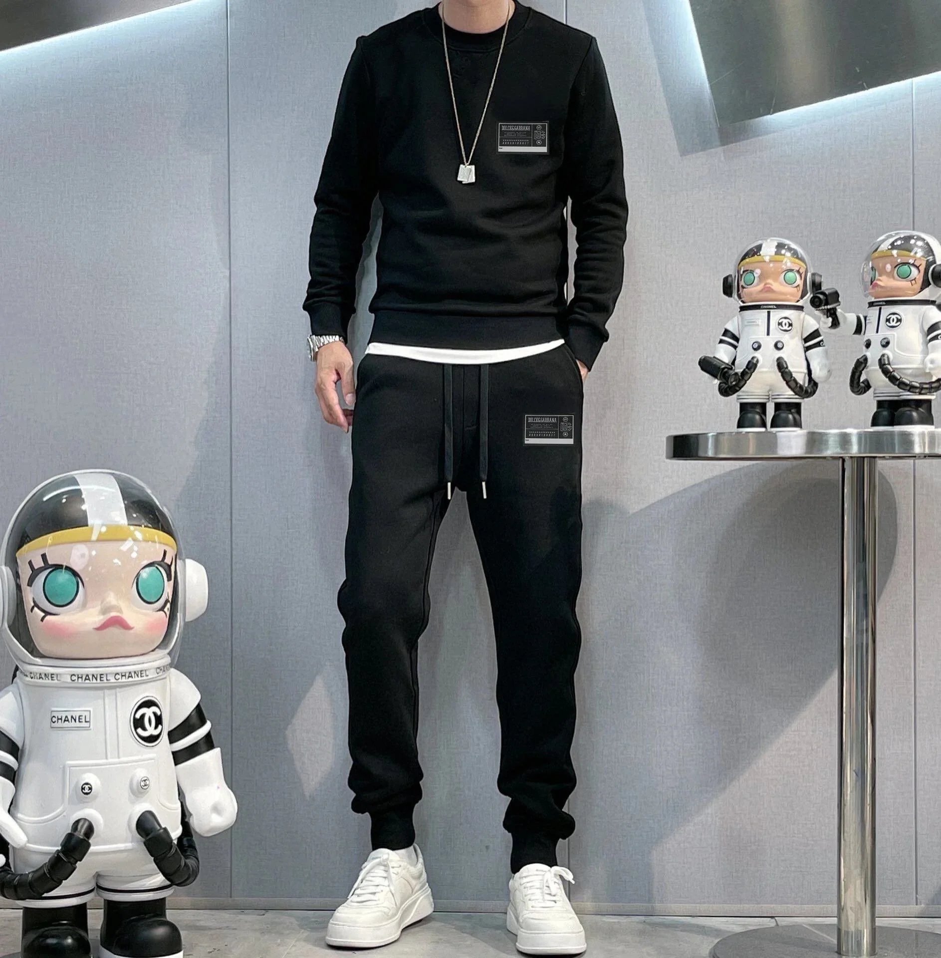 Prada Matching Sets Logo Sweatshirt and Jogger Set image 2