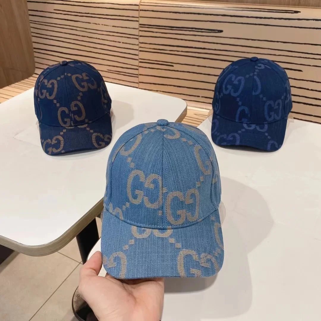 Gucci Hats Logo-print baseball caps and bucket — 04 Blue