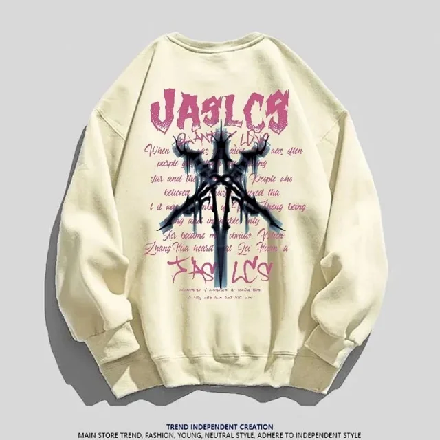 Unbranded Hoodies & Sweatshirts Oversized graphic print pullover product detail image 6