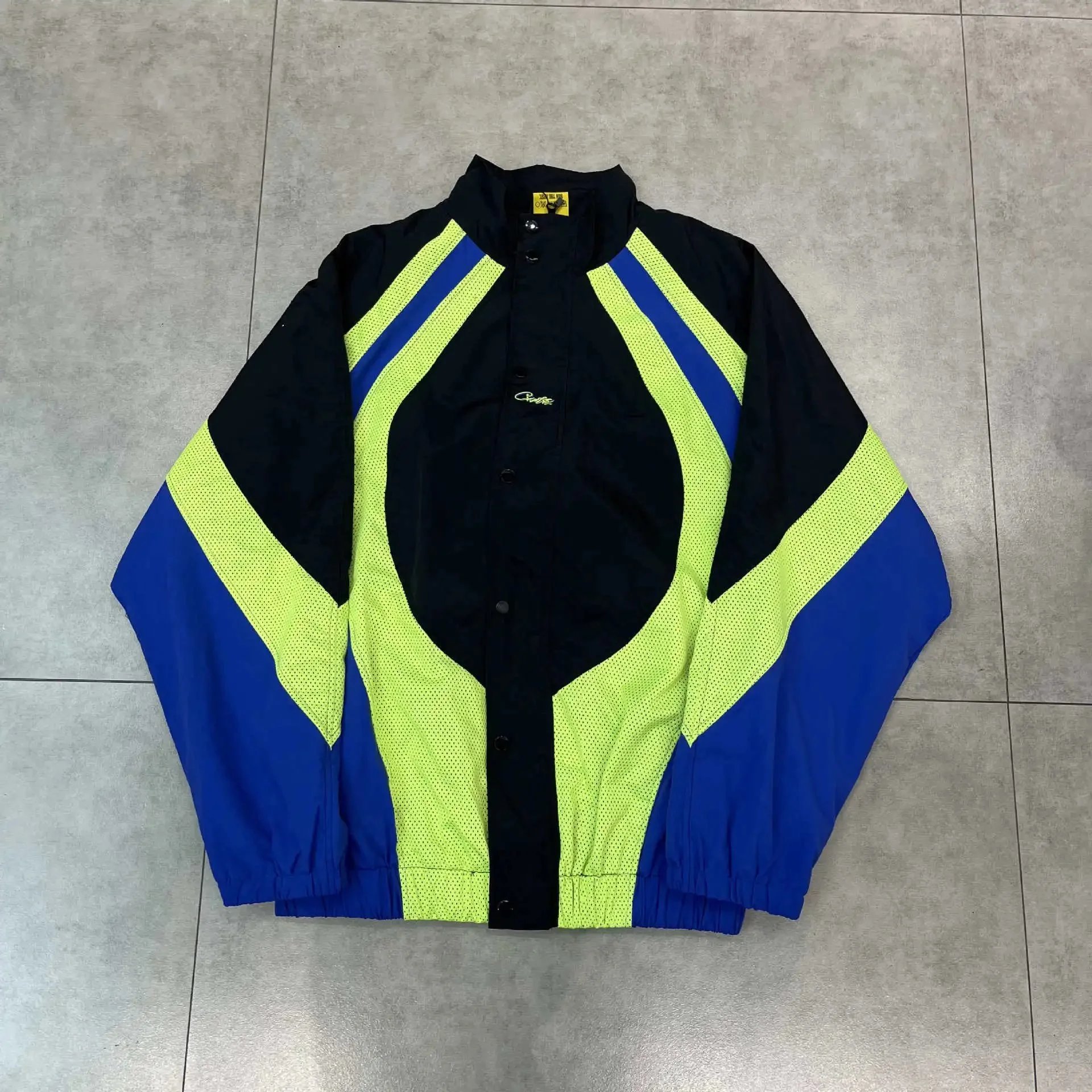 Life of Syn Jackets Hooded Zip-Front Colorblock Jacket — Blue [coat】2*Top quality