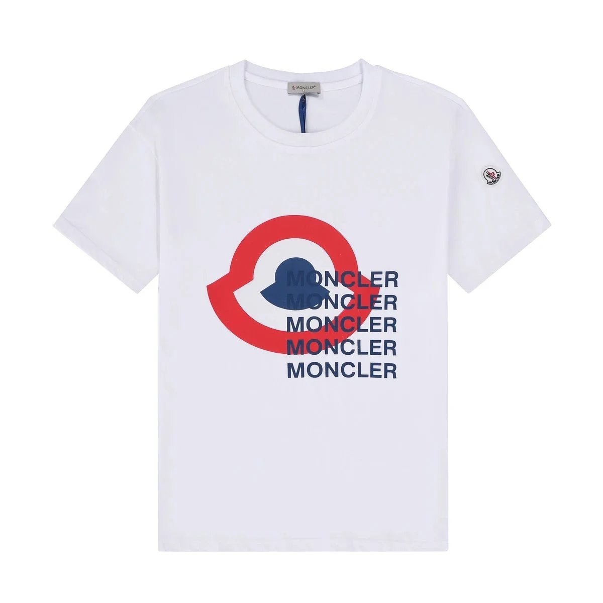 Moncler T-Shirts Short-Sleeve Logo T-Shirt — cp-8*Top quality