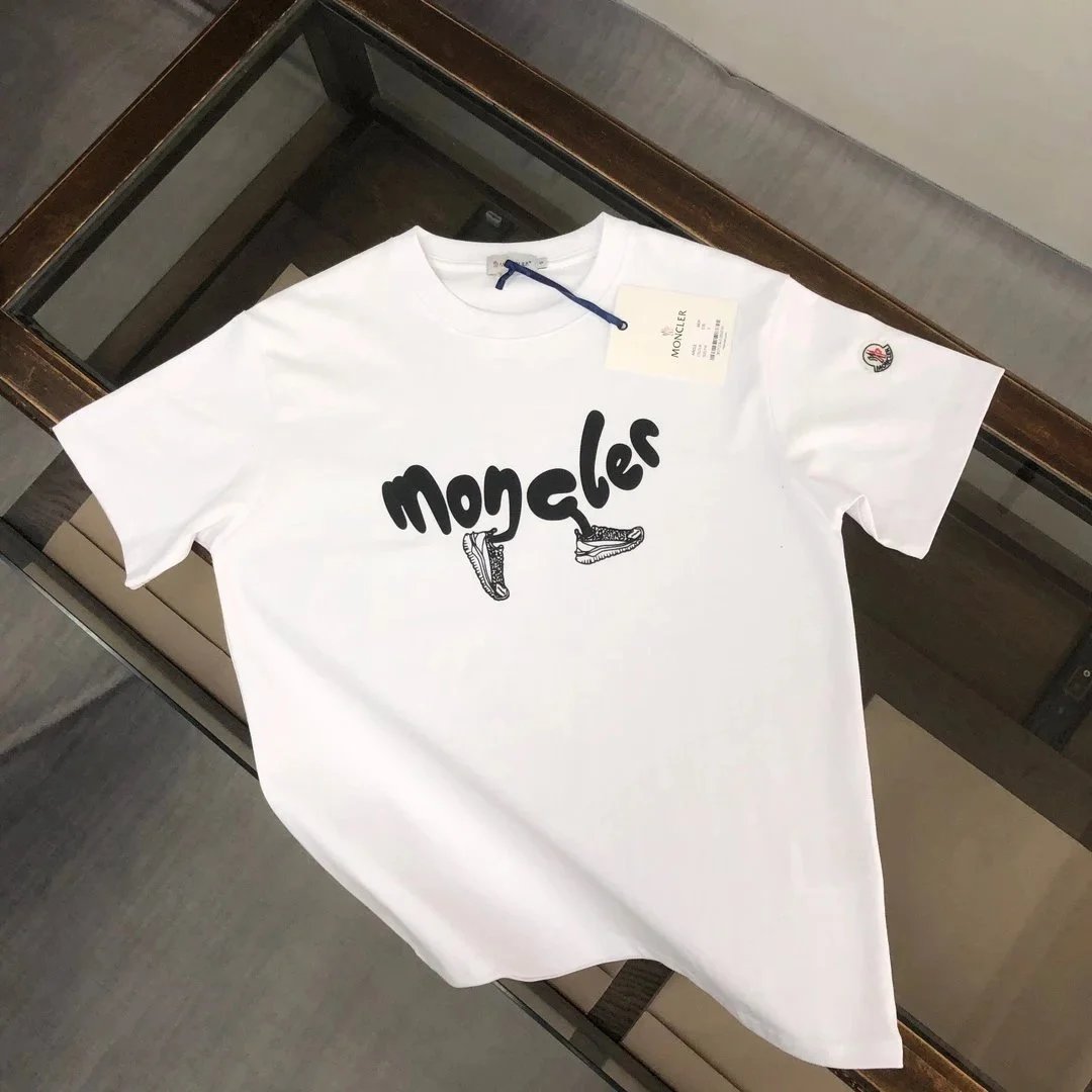 Moncler T-Shirts Short-Sleeve Logo T-Shirt — cp-15*Top quality