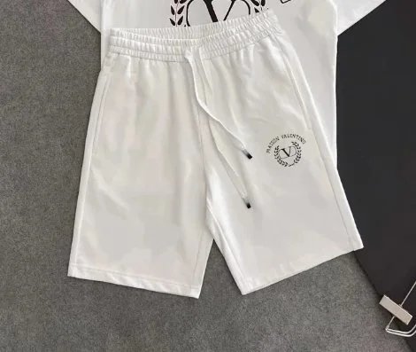 Dior Matching Sets Short-Sleeve Graphic T-Shirt and Drawstring Shorts Set — 30 white