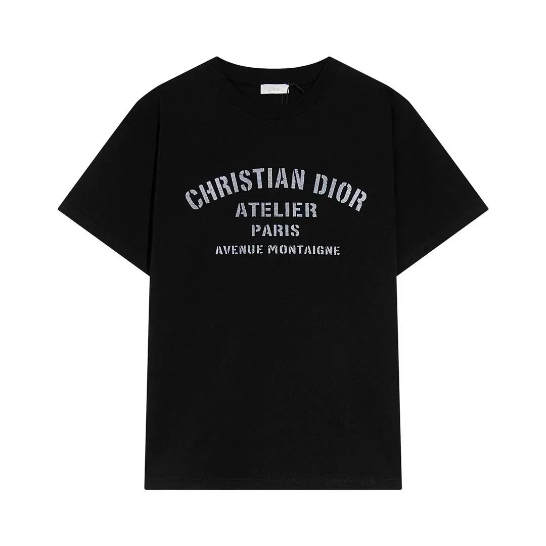 Dior T-Shirts Short-Sleeve Crew-Neck Logo T-Shirt image 9