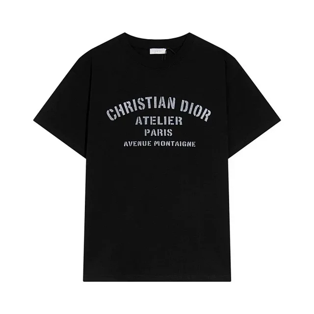 Dior T-Shirts Short-Sleeve Crew-Neck Logo T-Shirt product detail image 9