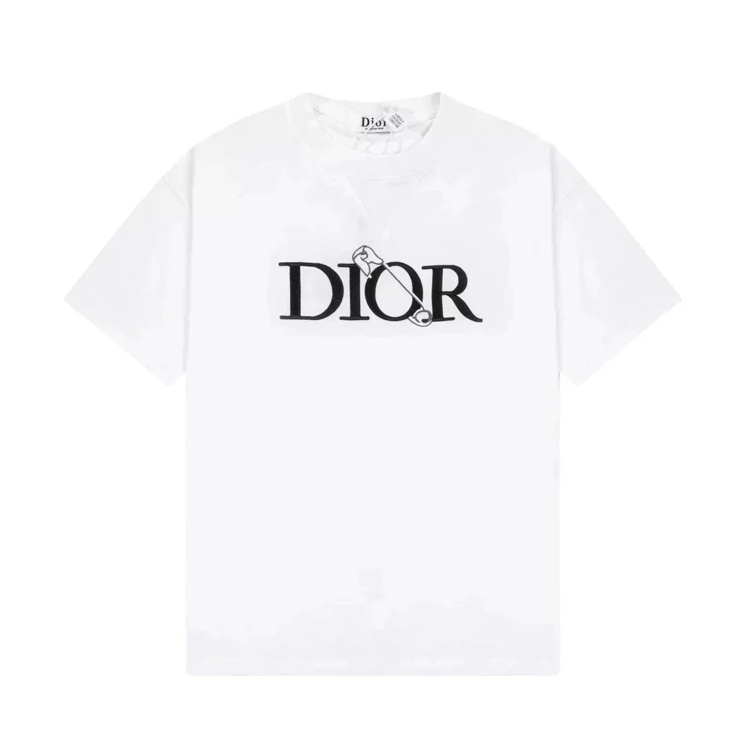 Dior T-Shirts Short-Sleeve Crew-Neck Logo T-Shirt — 22