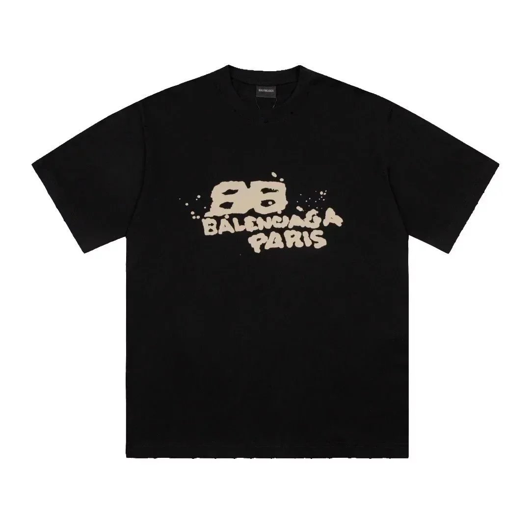 Balenciaga T-Shirts Short-Sleeve Logo Graphic T-Shirt image 6