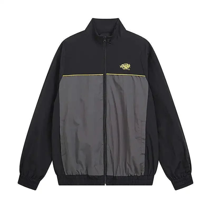 Life of Syn Jackets Hooded Zip-Front Colorblock Jacket — Dark gray 57【Top】*Top quality