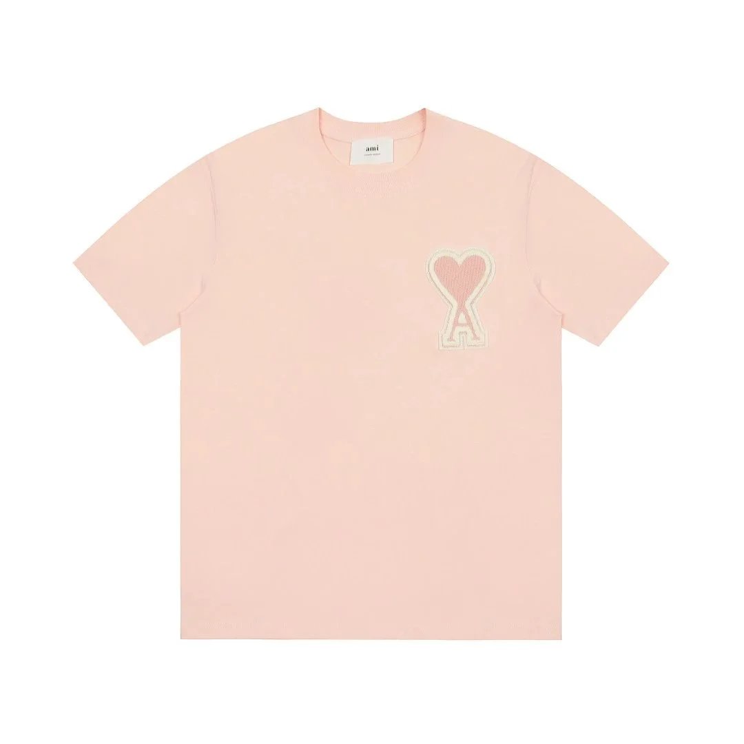 AMI T-Shirts Crewneck T-Shirt with de Coeur Heart Logo image 14