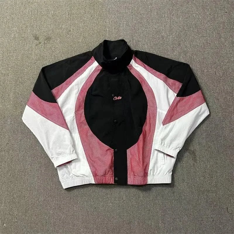 Life of Syn Jackets Hooded Zip-Front Colorblock Jacket — Red (top)*Top quality