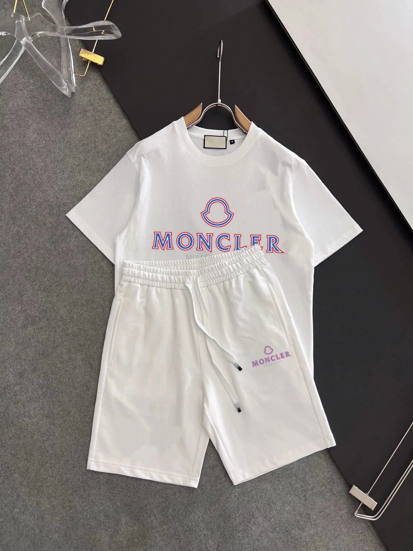 Dior Matching Sets Short-Sleeve Graphic T-Shirt and Drawstring Shorts Set image 10