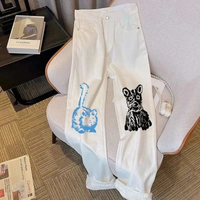 Unbranded Jeans Loose-fit graphic printed — 33