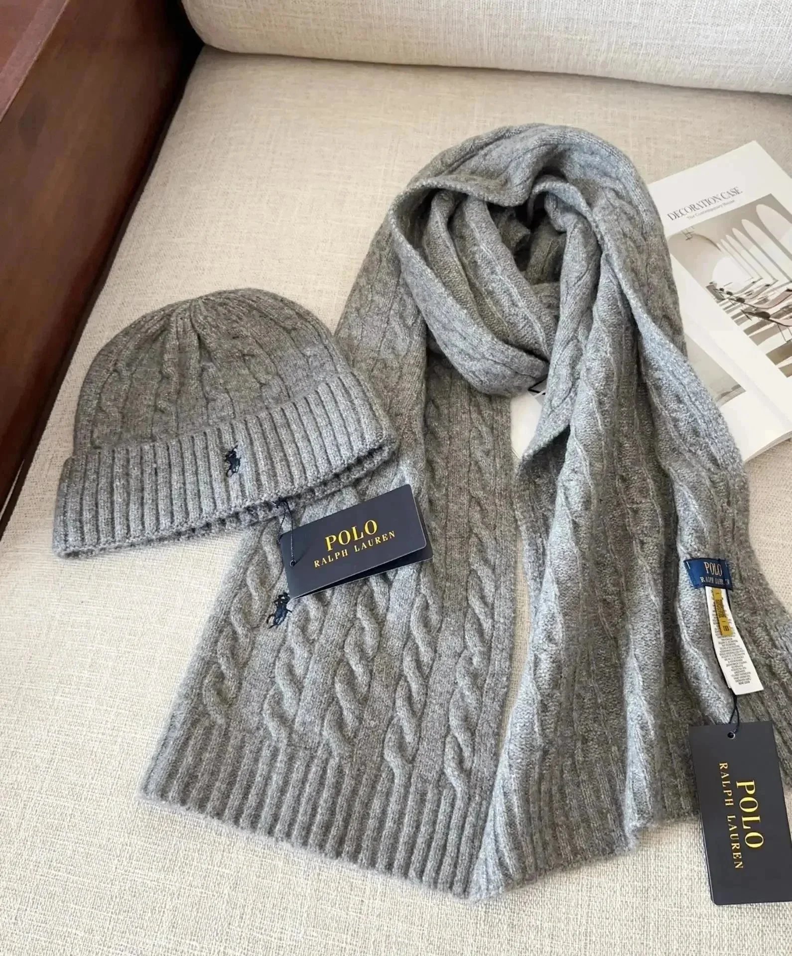 Polo Ralph Lauren Hats Rib-Knit Cuffed Beanie with Embroidered Pony — 20*Top quality