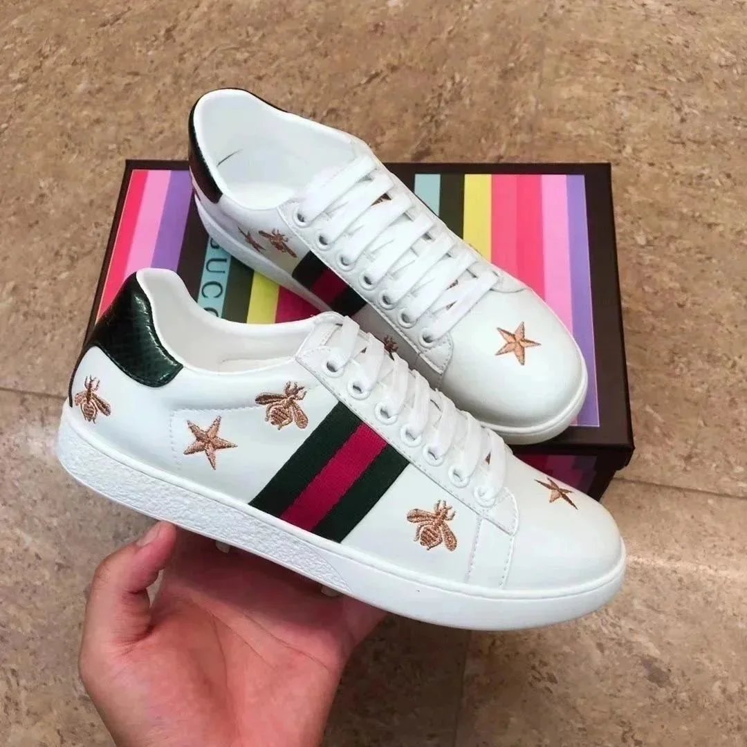 Gucci Sneakers adidas x Gazelle low-top — 23 White Embroidery * High Quality