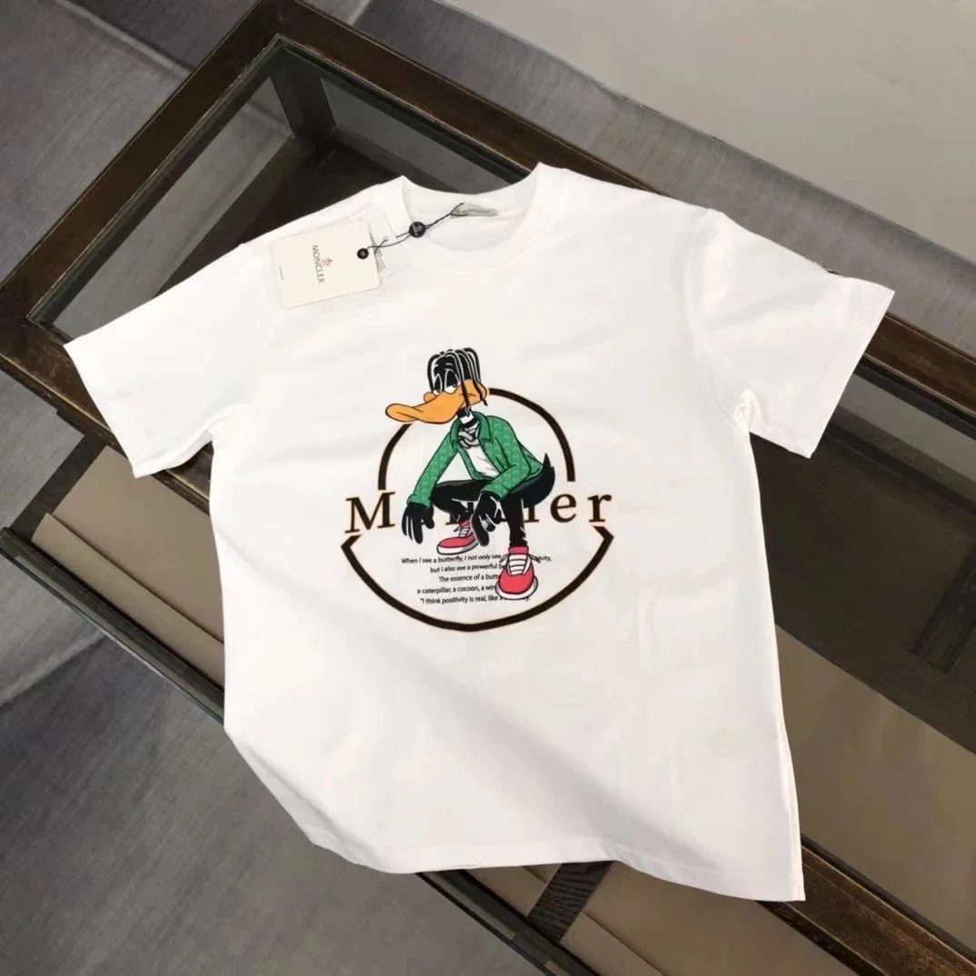 Moncler T-Shirts Short-sleeve graphic logo T-shirt — 20 white