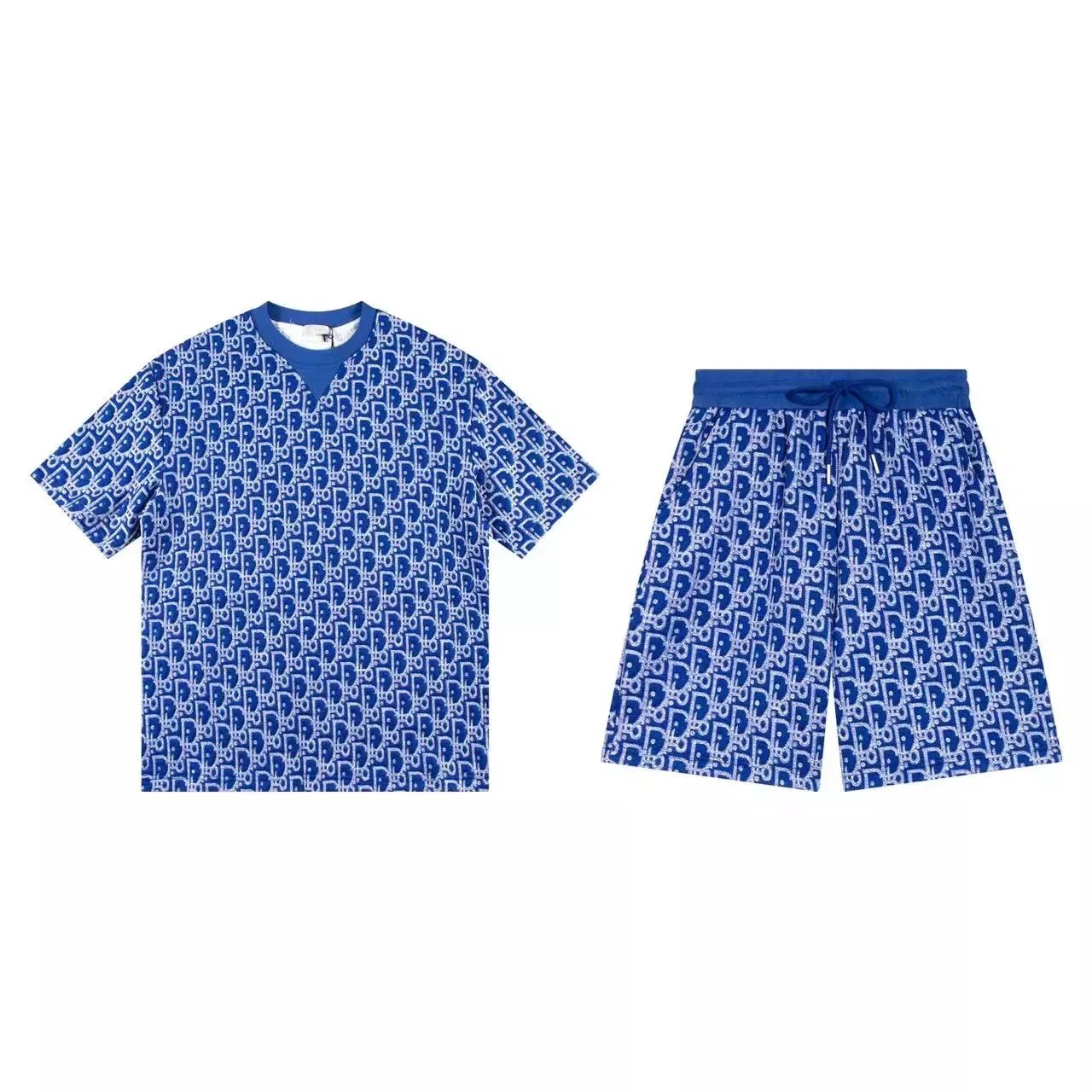 Adidas Matching Sets Short-Sleeve T-Shirt and Shorts Set — 08 blue