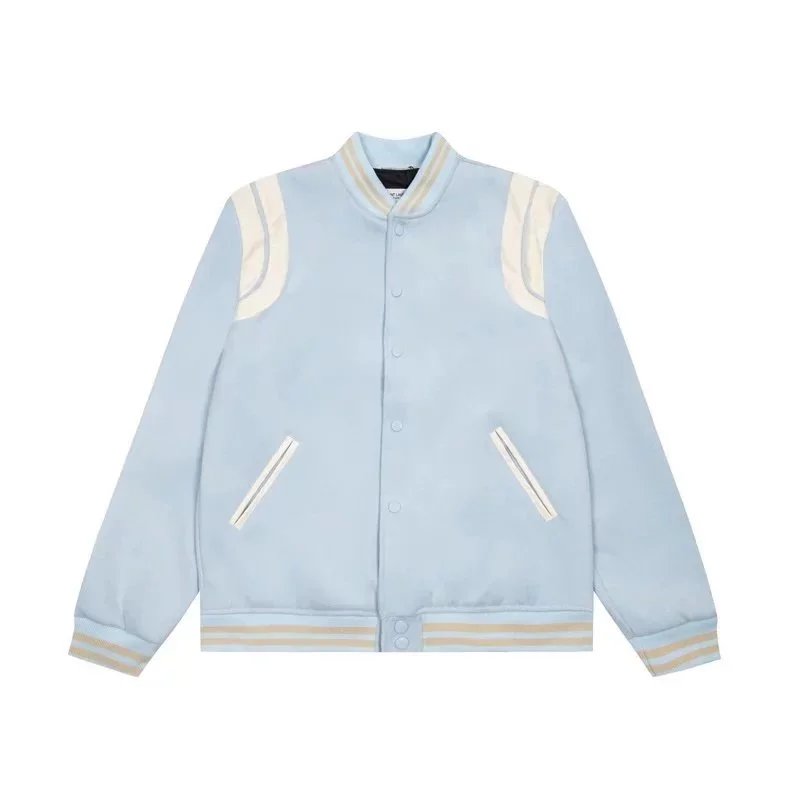 Saint Laurent Jackets Varsity Jacket with Contrast Shoulder Panels image 4