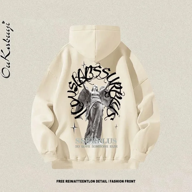 Unbranded Hoodies & Sweatshirts Oversized graphic print pullover product detail image 9