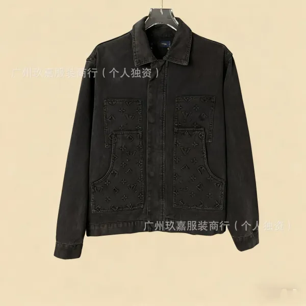 Louis Vuitton Monogram Denim Jacket Black Outerwear - 1