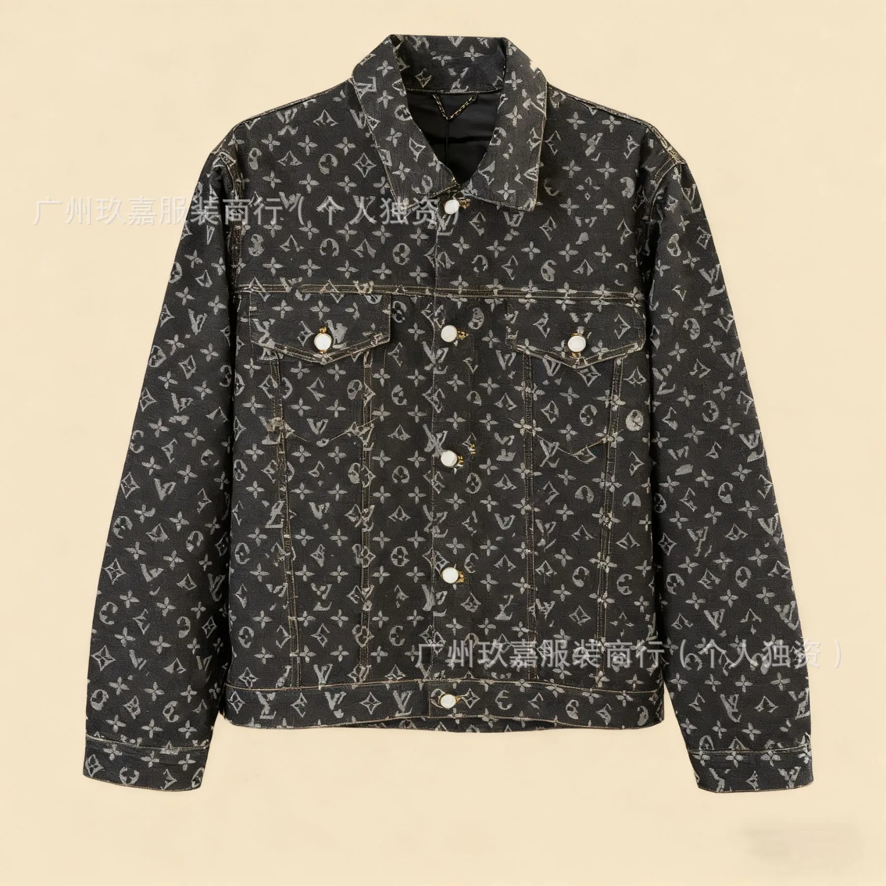 Louis Vuitton Monogram Denim Trucker Jacket Black - 1