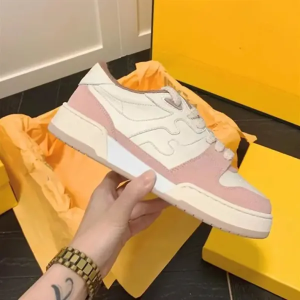 Fendi F-Logo Low Top White Beige Sneakers - 5