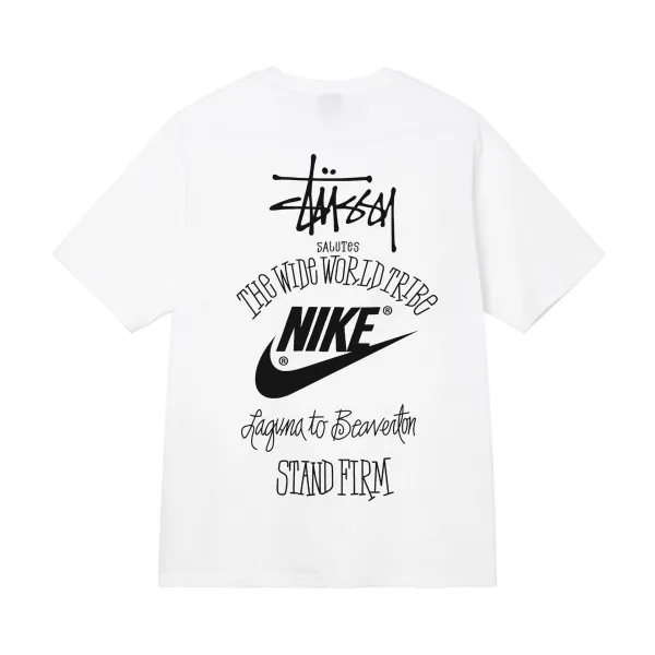 Stüssy x Nike Collaboration Graphic T-Shirt White - 1