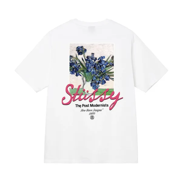 Stüssy Iris Print T-Shirt White - 1