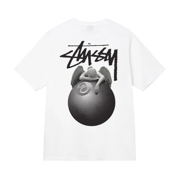 Stüssy Angel 8-Ball White T-Shirt - 1