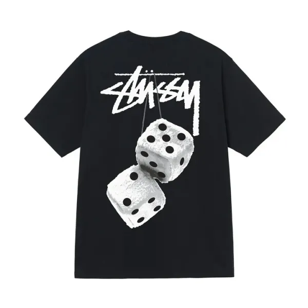 Stüssy Dice Print Black T-Shirt - 1
