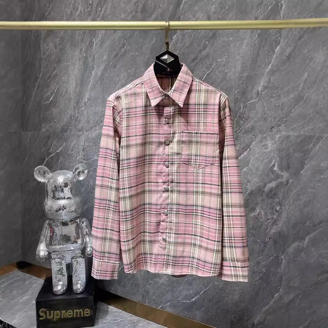 Pink Plaid Long Slee