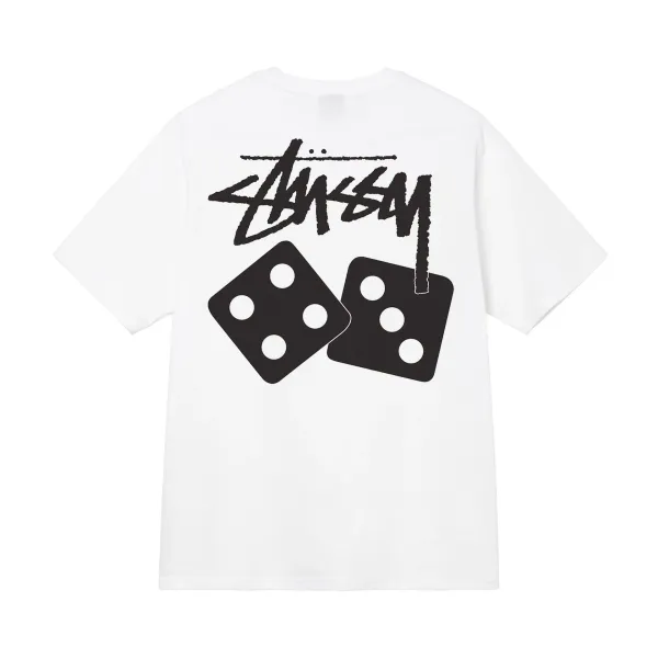 Stüssy Dice Print T-Shirt White - 1