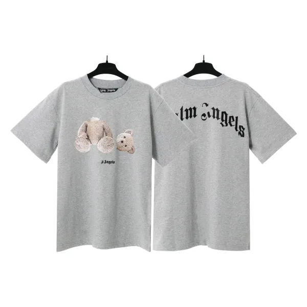 Palm Angels Teddy Bear Graphic Gray T-Shirt - 1