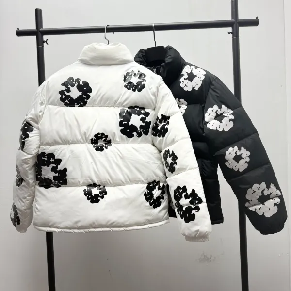 Moncler Genius x Hiroshi Fujiwara Fragment Design Floral Print Black Down Jacket - 5