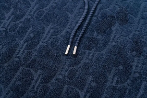 Dior Oblique Velvet Hoodie Navy - 19