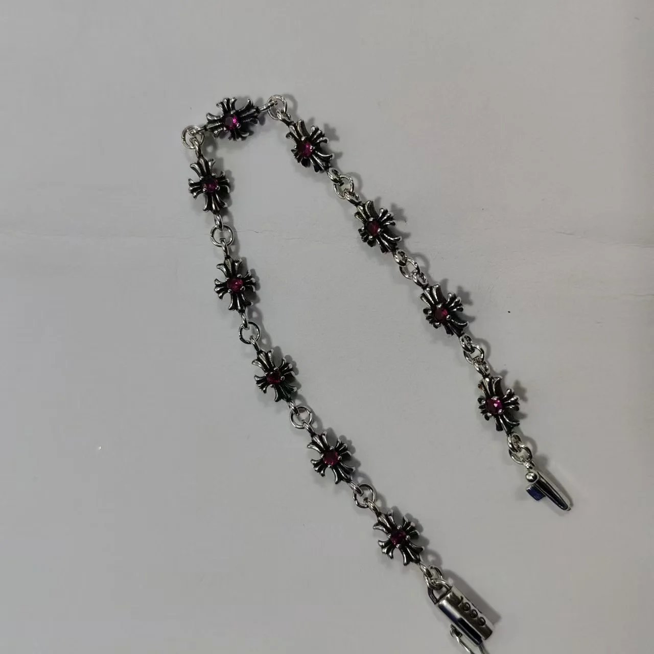 Rose-red diamond cross flower SKU image