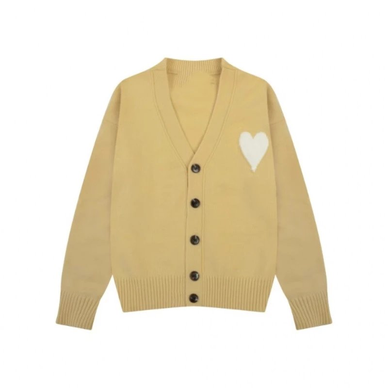 Light yellow【8129 Jacquard cardigan】 SKU image