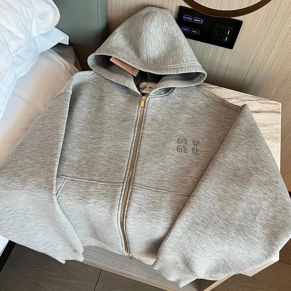 Miu Miu Grey Zip-Up 
