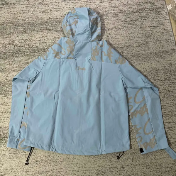 Elitework Graffiti Print Hooded Windbreaker Black - 13