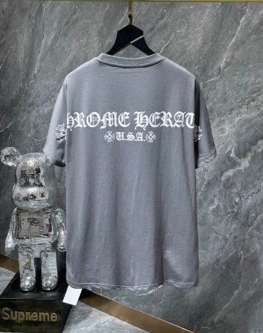Off-White Caution Graphic Print Gray T-Shirt - 17