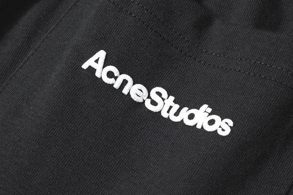 Acne Studios Logo Patch Wide-Leg Sweatpants Black - 9
