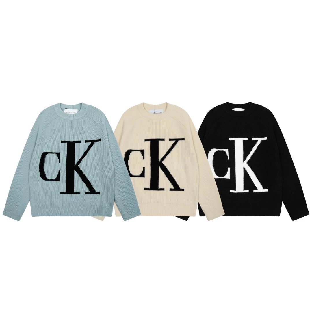 Calvin Klein Black White and Blue CK Logo Sweaters