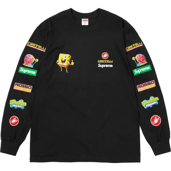 Supreme Football Jersey Black/White/Olive/Red Long Sleeve Shirt - 11