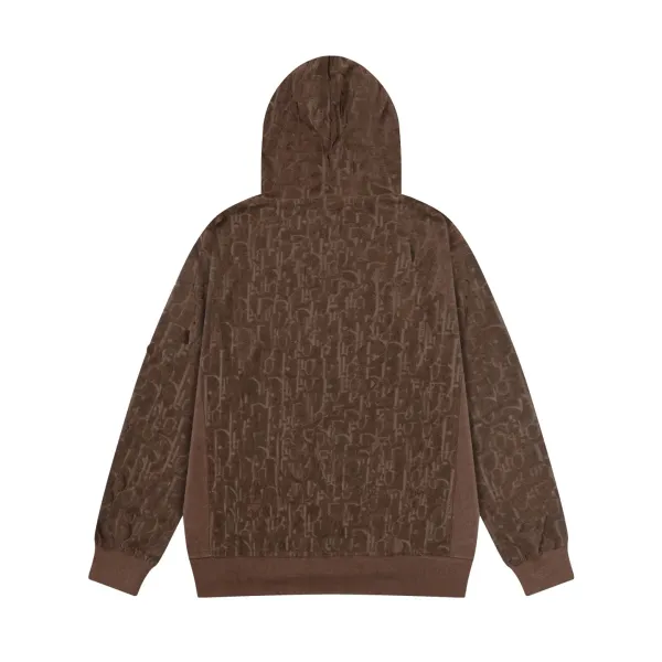 Dior Oblique Velvet Hoodie Navy - 8
