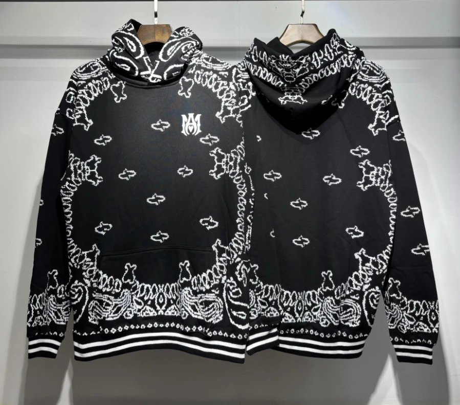 Amiri Embroidered Logo Black Hoodie - 5