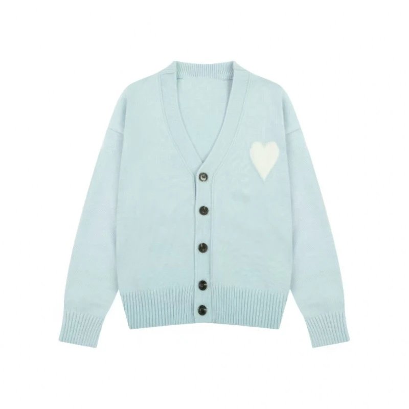 Light blue【8129 Jacquard cardigan】 SKU image