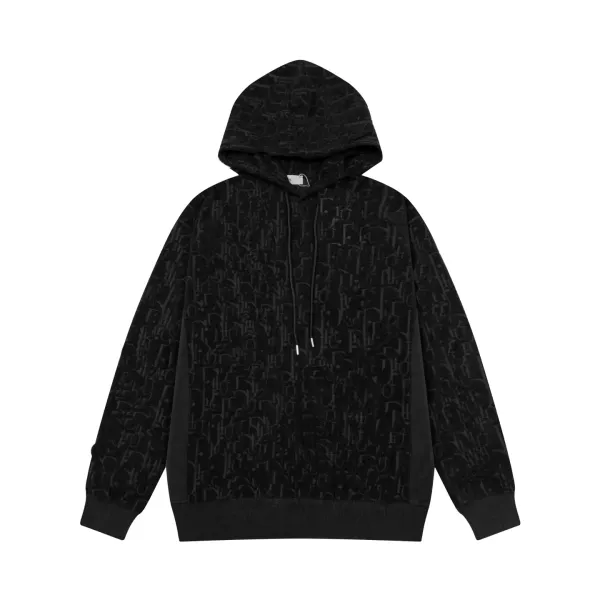 Dior Oblique Velvet Hoodie Navy - 13