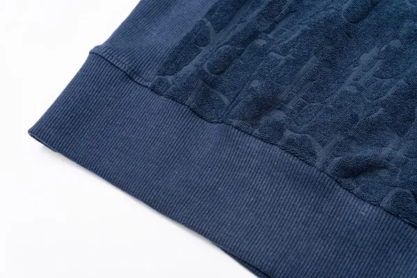 Dior Oblique Velvet Hoodie Navy - 17