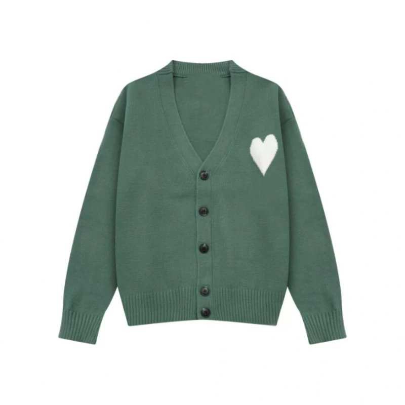 Azure and green【8129 Jacquard cardigan】 SKU image