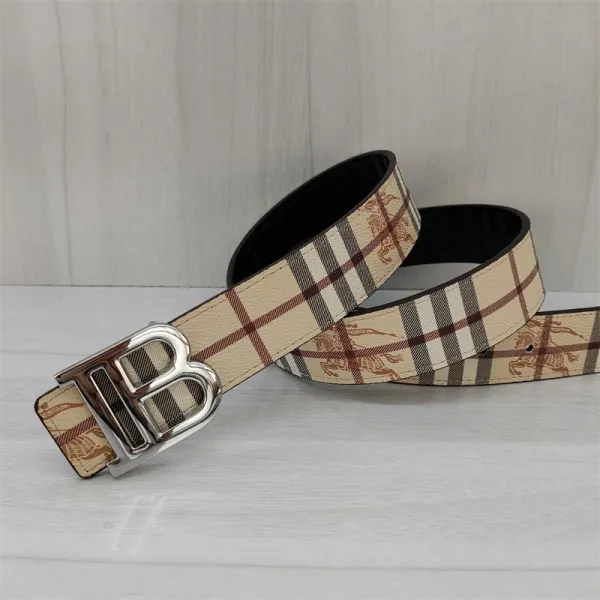 Burberry Vintage Check Canvas Belt Beige - 1